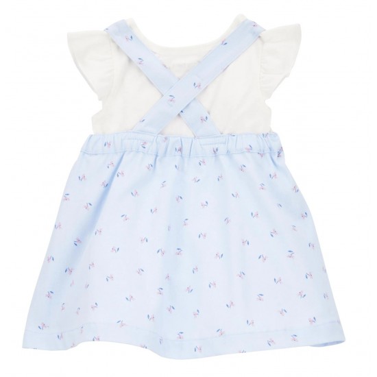 Carter’s Child of Mine Baby Girl Floral Skirtall & T-Shirt Set (Blue 2-Piece Outfit)