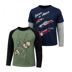 Tony Hawk Boys 2-Pack Long Sleeve Graphic T-Shirts – Skate for Peace & Born to Race