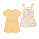 Little Lass Infant Girls 2-Pack Romper Set – Floral & Solid Ruffle Outfit