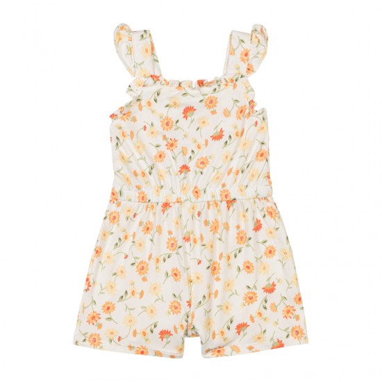 Little Lass Infant Girls 2-Pack Romper Set – Floral & Solid Ruffle Outfit