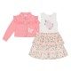 Little Lass Toddler Girls 2-Piece Dress & Jacket Set – Tank Dress with Butterfly Jacket - Peach Pink Little Lass Toddler Girls 2-Piece Dress & Jacket Set – Tank Dress with Butterfly Jacket - Peach Pink
