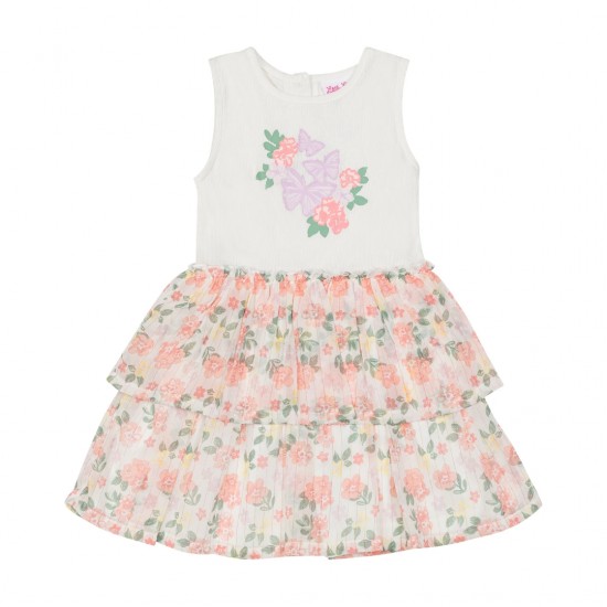 Little Lass Toddler Girls 2-Piece Dress & Jacket Set – Tank Dress with Butterfly Jacket - Peach Pink Little Lass Toddler Girls 2-Piece Dress & Jacket Set – Tank Dress with Butterfly Jacket - Peach Pink