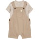 Carter’s Child of Mine Baby Boy 2-Piece Shortall Set – Brown Overalls & T-Shirt