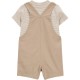 Carter’s Child of Mine Baby Boy 2-Piece Shortall Set – Brown Overalls & T-Shirt