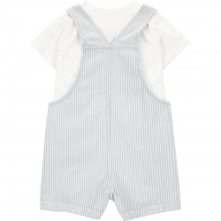 Carter’s Child of Mine Baby Boy 2-Piece Shortall Set – Stripe Overalls & T-Shirt