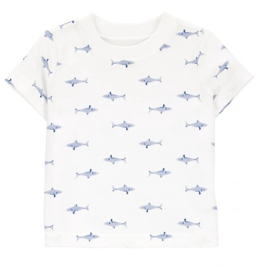 Carter’s Child of Mine Baby Boy 2-Piece Shark Print Shortall Set – Thermal Overalls & T-Shirt Carter’s Child of Mine Baby Boy 2-Piece Shark Print Shortall Set – Thermal Overalls & T-Shirt