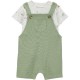 Carter’s Child of Mine Baby Boy 2-Piece Dinosaur Print Shortall Set – Thermal Overalls & T-Shirt