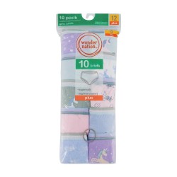 Girls 10-Pack Cotton Brief Underwear - Unicorn