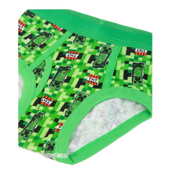 Minecraft Boys 5-Pack Cotton Briefs β Character Underwear Minecraft Boys 5-Pack Cotton Briefs β Character Underwear
