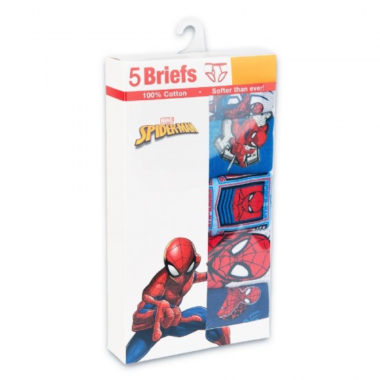 Marvel Spider-Man Boys 5-Pack Cotton Briefs – Superhero Character Underwear