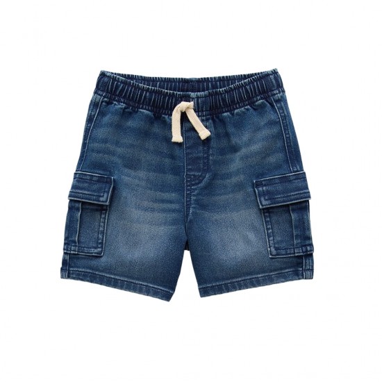 Toddler & Little Boys Stretch Denim Shorts – Drawstring Waist
