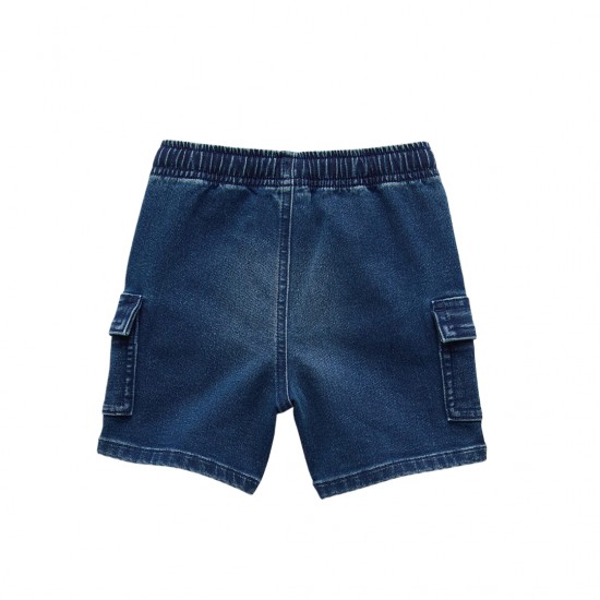 Toddler & Little Boys Stretch Denim Shorts – Drawstring Waist