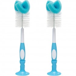 Dr. Brown’s Natural Flow® Baby Bottle Brush – Dual-Action Bottle & Nipple Cleaner - 2 Pack 