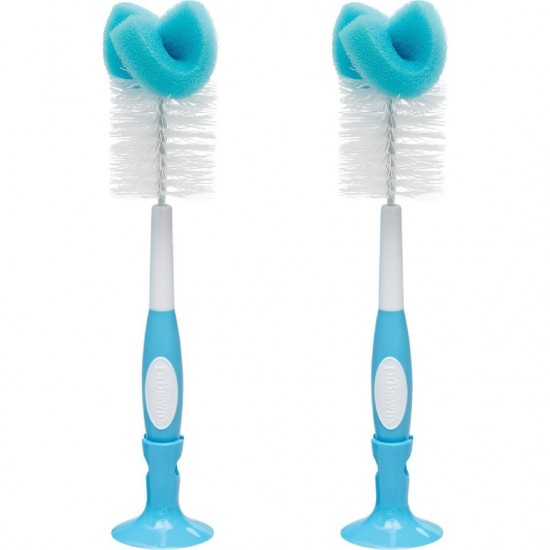 Dr. Brown’s Natural Flow® Baby Bottle Brush – Dual-Action Bottle & Nipple Cleaner - 2 Pack 