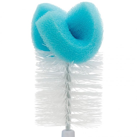 Dr. Brown’s Natural Flow® Baby Bottle Brush – Dual-Action Bottle & Nipple Cleaner - 2 Pack 