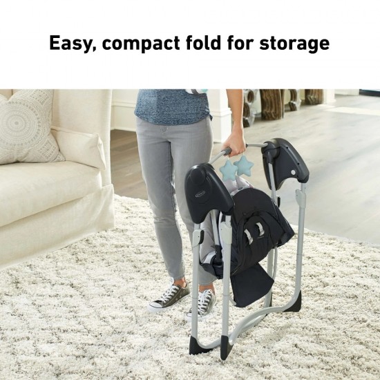 Graco Slim Spaces™ Compact Baby Swing – Tilden Gray Graco Slim Spaces™ Compact Baby Swing – Tilden Gray