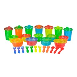 The First Years Take & Toss® 28-Piece Feeding Variety Pack – Cups, Bowls & Utensils Set