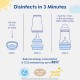 MAM Easy Start™ Self-Sterilizing Anti-Colic Baby Bottle Blue – 260 ml x 4 Bottles 