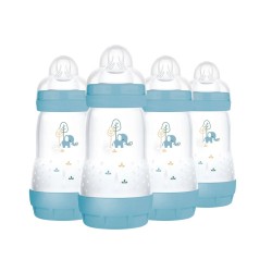 MAM Easy Start™ Self-Sterilizing Anti-Colic Baby Bottle Blue – 260 ml x 4 Bottles 