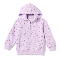 Okie Dokie Toddler & Little Girls Lightweight Fleece Hooded Jacket – Iris Blossom