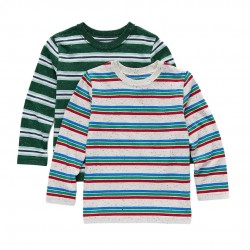 Okie Dokie Toddler & Little Boys 2-Piece Long Sleeve T-Shirt Set – Polar Green