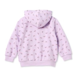 Okie Dokie Toddler & Little Girls Lightweight Fleece Hooded Jacket – Iris Blossom