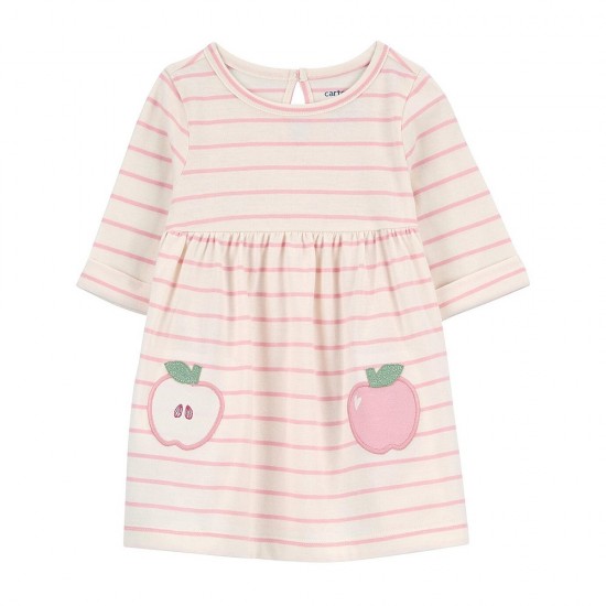 Carter's Baby Girl Striped Apple Dress