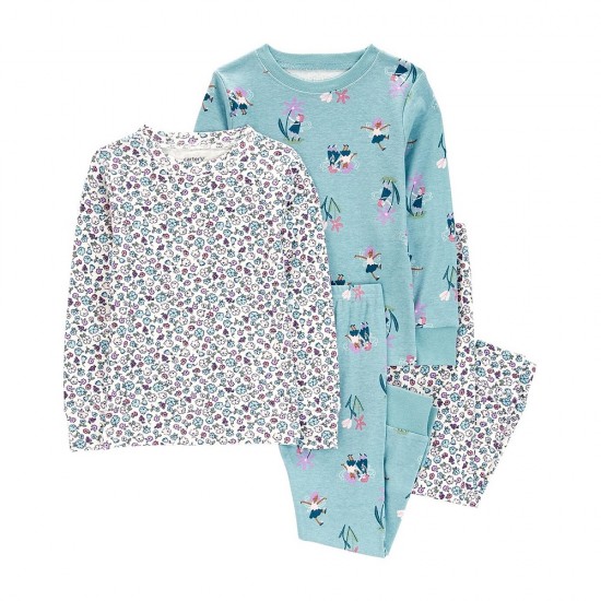 Carter's Toddler Girl 4-Piece Fairy Snug Fit Cotton Pajama Set