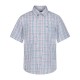 IZOD Big Boys Short Sleeve Regular Fit Button-Down Shirt - Pink/Blue 