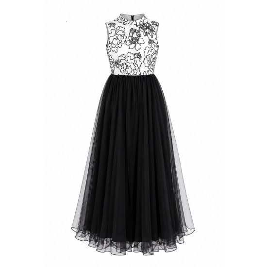Speechless Big Girls Sleeveless Floral Maxi Dress – Ivory Black Speechless Big Girls Sleeveless Floral Maxi Dress – Ivory Black