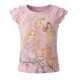 Girls' Disney Princess Pink Flutter Sleeve T-Shirt