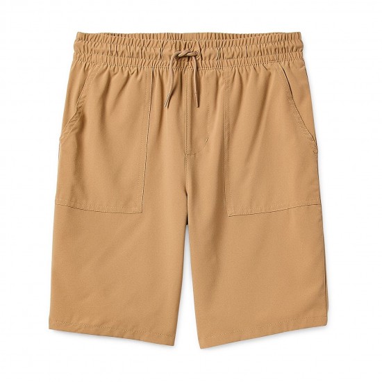 Thereabouts Little & Big Boys' Pull-On Hybrid Shorts – Khaki