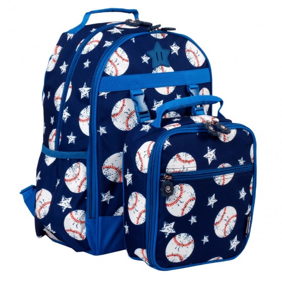 Duet Kids Backpack with matching lunch box by JWORLD - BASEBALL