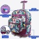 Duo Rolling Backpack with Detachable Lunch Box Set (18 Inch) by JWORLD - SECRET GARDEN