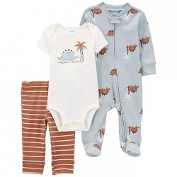 Carter's 3-Piece Baby Layette Set - Dino Design 