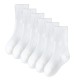 White Unisex Classic Crew Sock for Kids - 6 Pack by Sharp Edge 