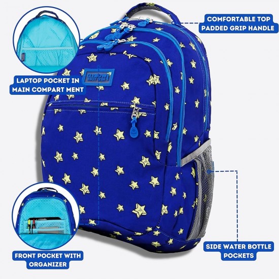 JWORLD Cornelia Laptop Backpack & Insulated Lunch Bag - Little Stars 