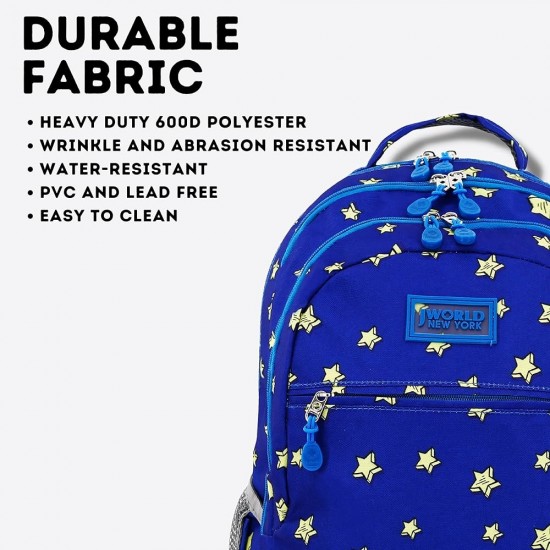 JWORLD Cornelia Laptop Backpack & Insulated Lunch Bag - Little Stars 