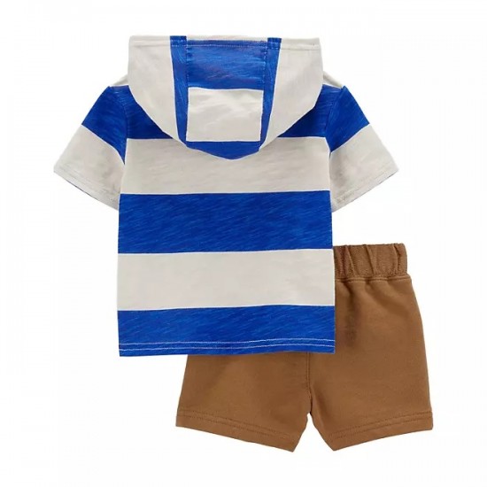 Carter's Boys 3-Piece Short Set - Blue Stripe