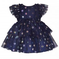 Baby & Toddler Girl Bonnie Jean Mesh Dots Flutter Dress