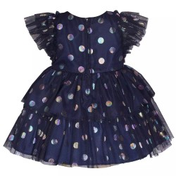Baby & Toddler Girl Bonnie Jean Mesh Dots Flutter Dress Baby & Toddler Girl Bonnie Jean Mesh Dots Flutter Dress