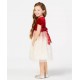 Girls  7-16 Velvet Glitter Mesh Dress 7-16