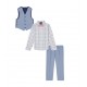  Boy's Toddler Set  Plaid Shirt + Pants & Tie Set - 3T