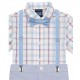 Toddler Boy 4-Piece Suspenders Shirt Set - Peach Fuzz 