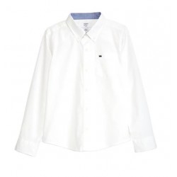 Boys 4-7 Long Sleeve Woven Poplin Shirt