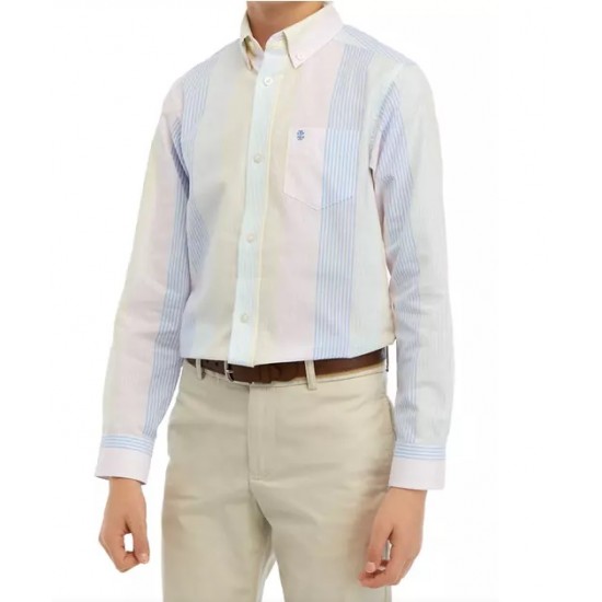 IZOD Boys 8-20 Long Sleeve Multi Stripe Oxford Shirt