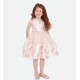 Special Occasion Girl Dress - Blush Platinum Mikado