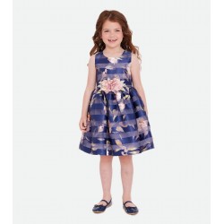 Special Occasion Girl Dress - Botanical and Flower Bow