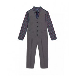 Boys Special Occasion Outfit Poplin Vest Set