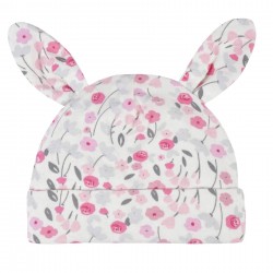 Gerber 4-Piece Baby Girls Floral & Bunnies Caps & No Scratch Mittens Set Gerber 4-Piece Baby Girls Floral & Bunnies Caps & No Scratch Mittens Set
